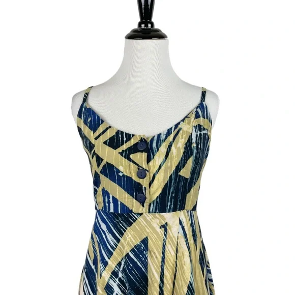 Jam’s World Wood Grove Blue Tan Sleeveless Dress Size Small - Picture 3 of 10